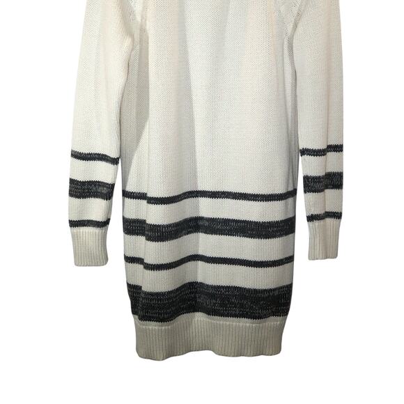 Gap Cardigan Sweater Womens Small Toggle Buttons Off White Gray Long Line Comfy - Picture 10 of 11